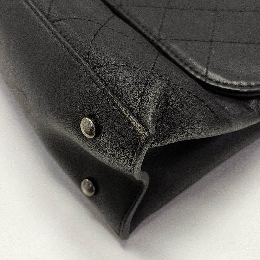 LUXURY TOP Quilted Calfskin Black