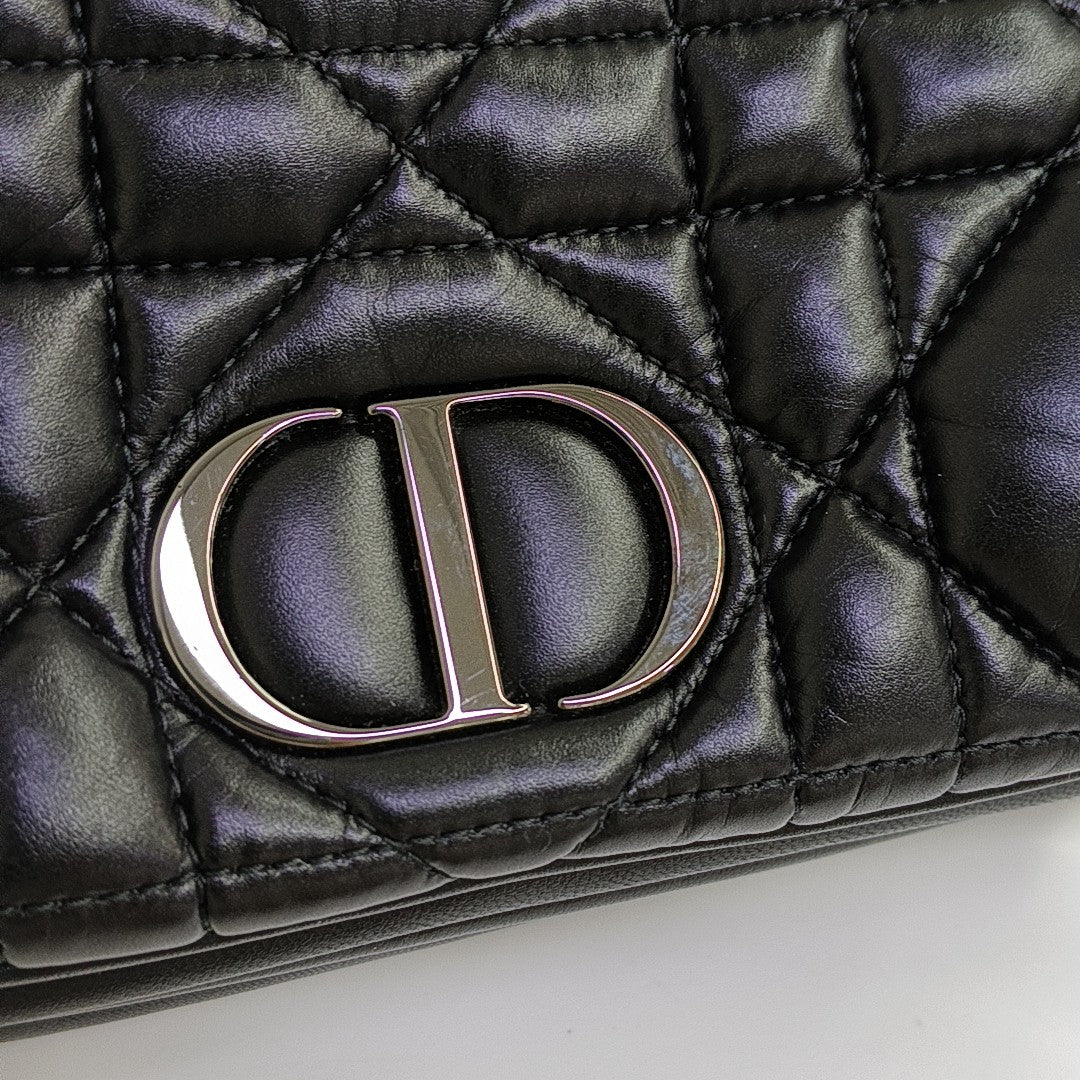 Dior Caro Small Cannage Calfskin Black