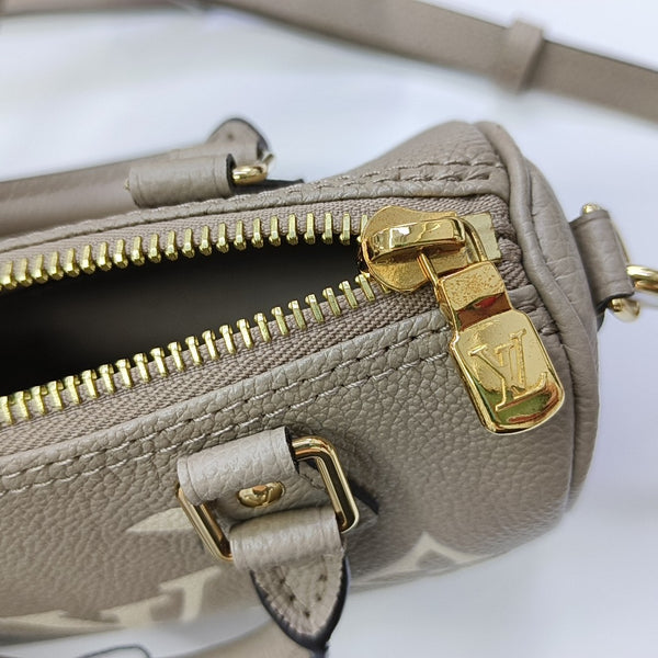 SPEEDY Nano Monogram Calfskin Gray