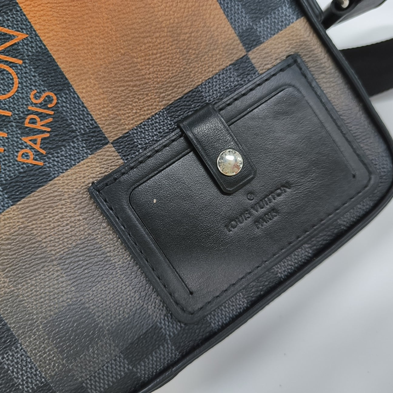 ALPHA Damier Graphite Coated Canvas Gray