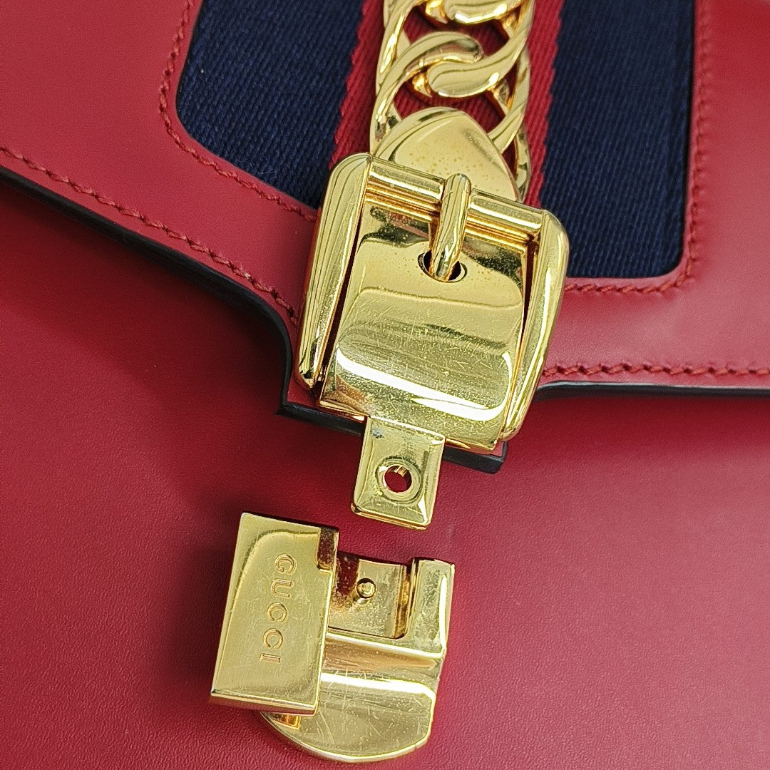 Sylvie Small Calfskin Red