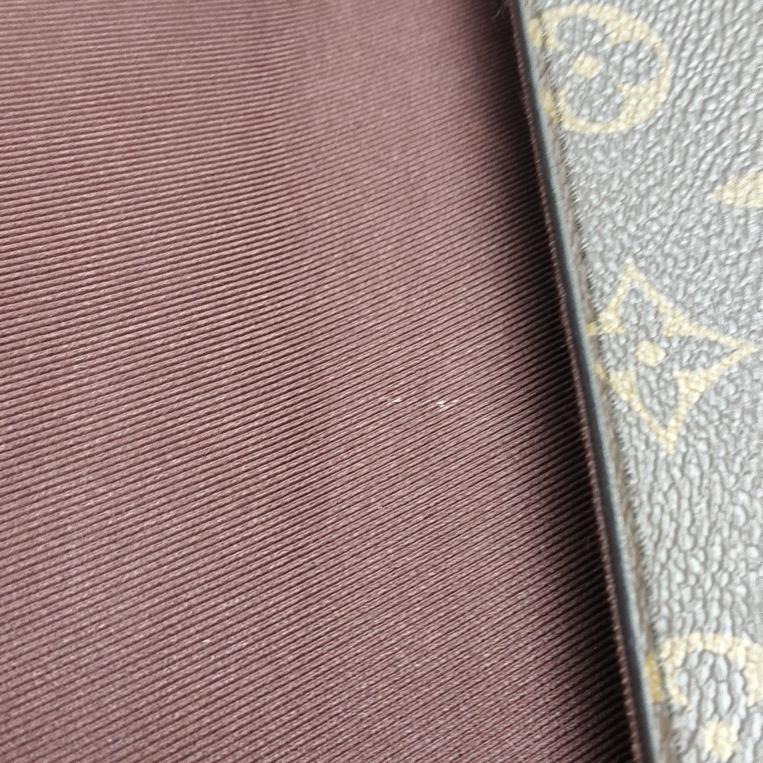 CLUNY MM Monogram Coated Canvas Brown