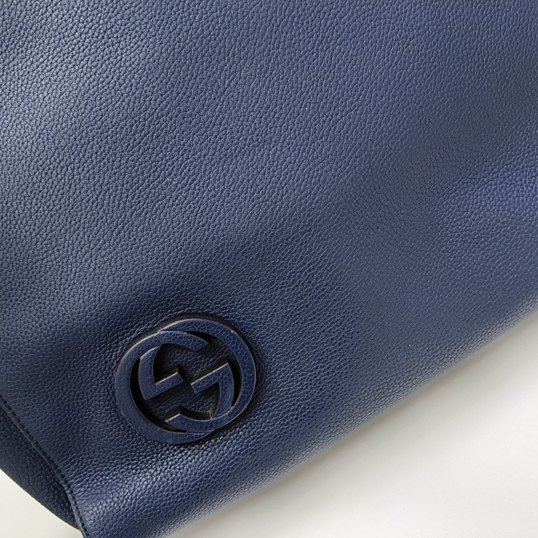 Calfskin Shoulder Bag Blue
