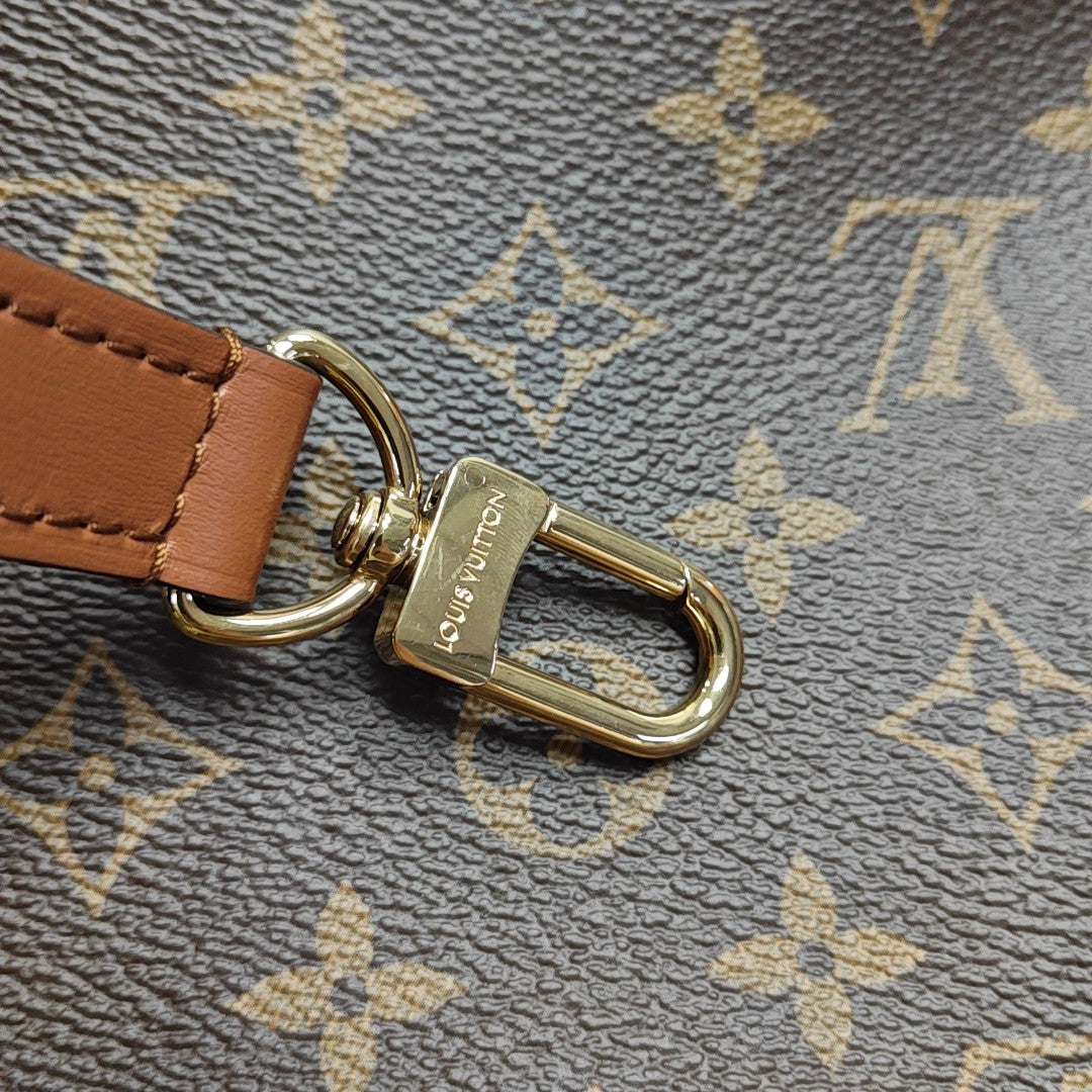 LOOP HOBO Monogram Coated Canvas Brown
