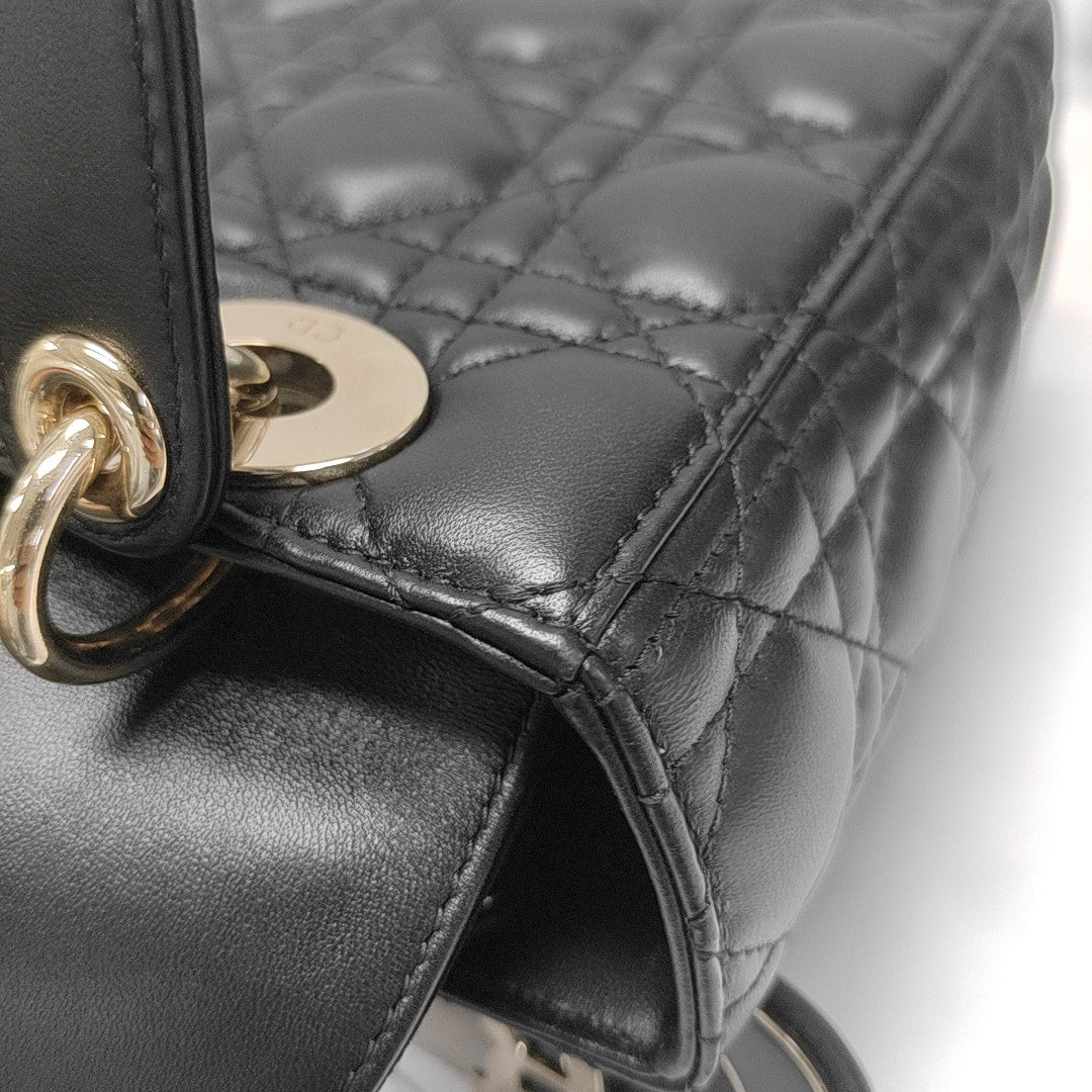 Lady Dior Small Cannage Lambskin Black