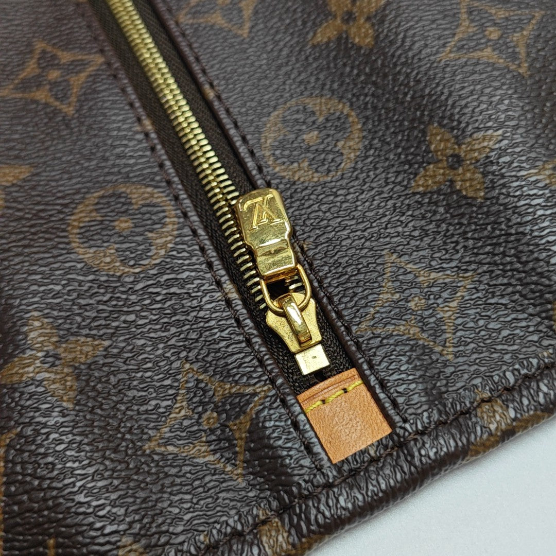 Monogram Coated Canvas Top Handle Bag Brown