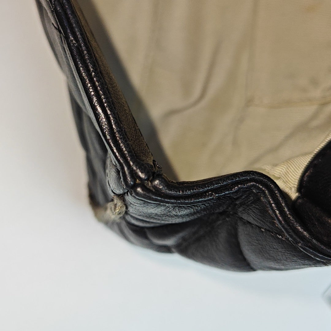 Quilted Calfskin Shoulder Bag Black