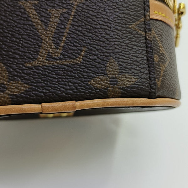BOITE CHAPEAU Mini Monogram Coated Canvas Brown
