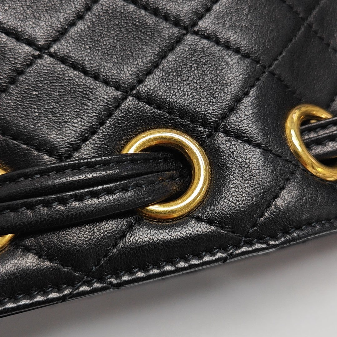 CASSANDRE Quilted Lambskin Black
