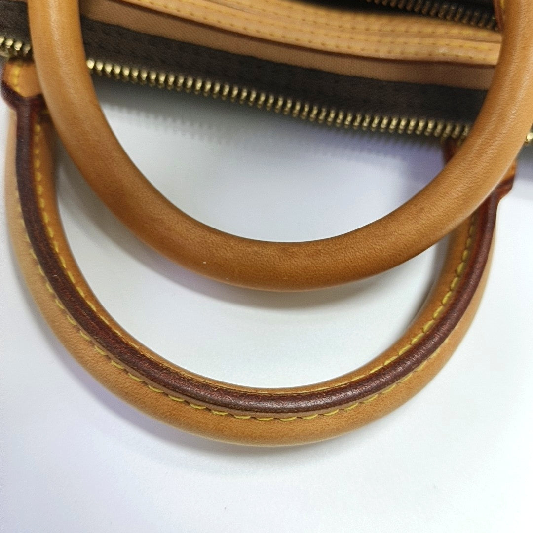 SPEEDY 35 Monogram Coated Canvas Brown