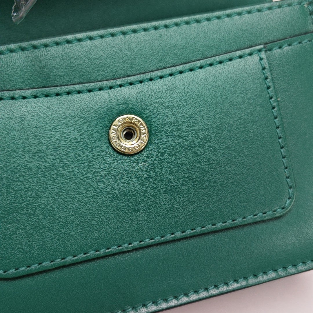 SERPENTI FOREVER Calfskin Green Wallet