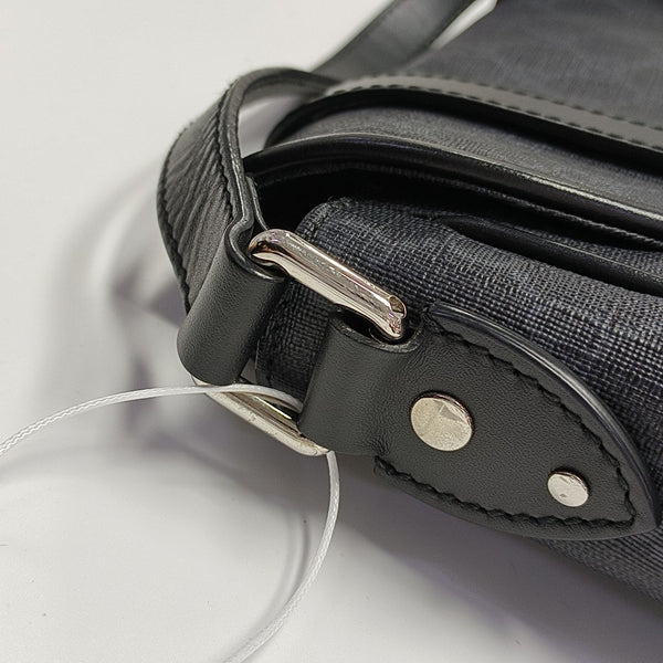 Monogram Coated Canvas Shoulder Bag Black