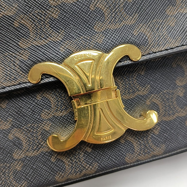 TRIOMPHE Small Coated Canvas Brown