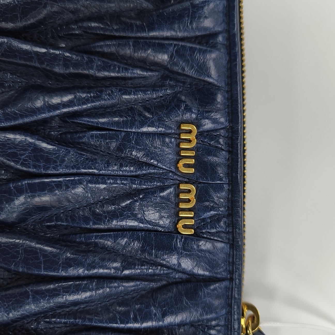 Quilted Lambskin Clutch Blue