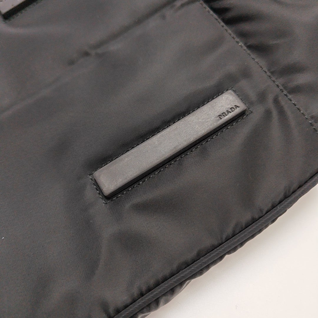 Nylon Top Handle Bag Black