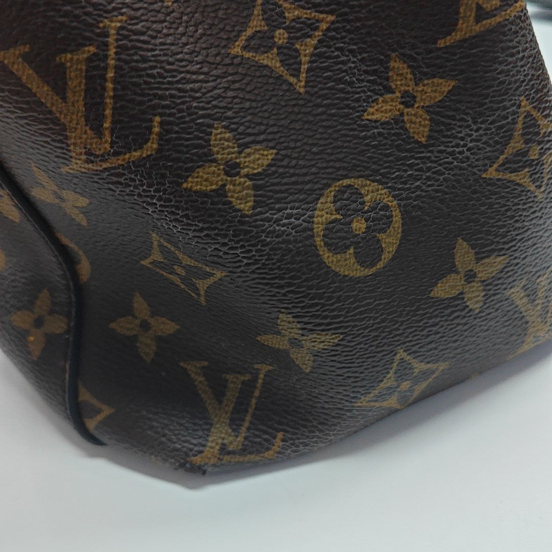 MONTAIGNE MM Monogram Coated Canvas Brown
