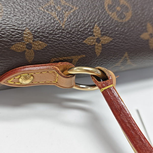CLUNY MM Monogram Coated Canvas Brown