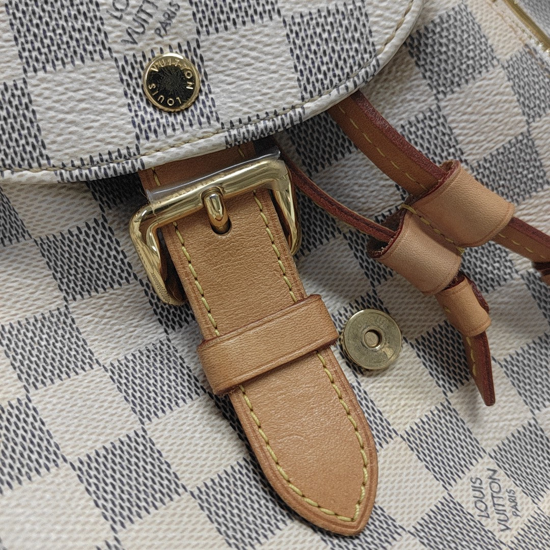SPERONE BB Damier Azur Coated Canvas White