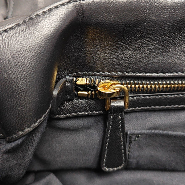 Quilted Lambskin Tote Bag Black