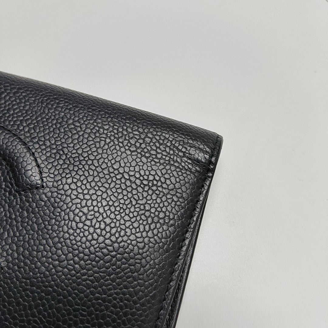 Grained Calfskin Wallet Black