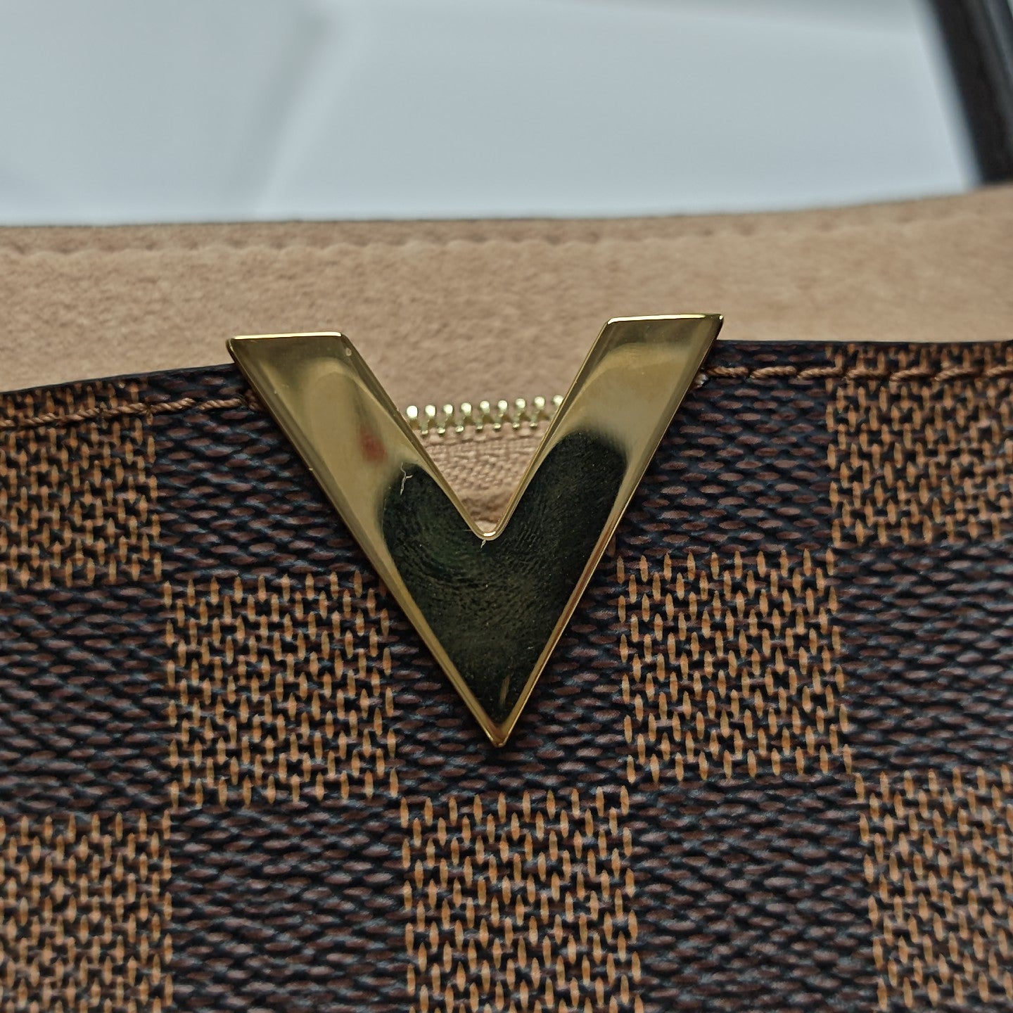 KENSINGTON BOWLING Damier Ebene Coated Canvas Brown