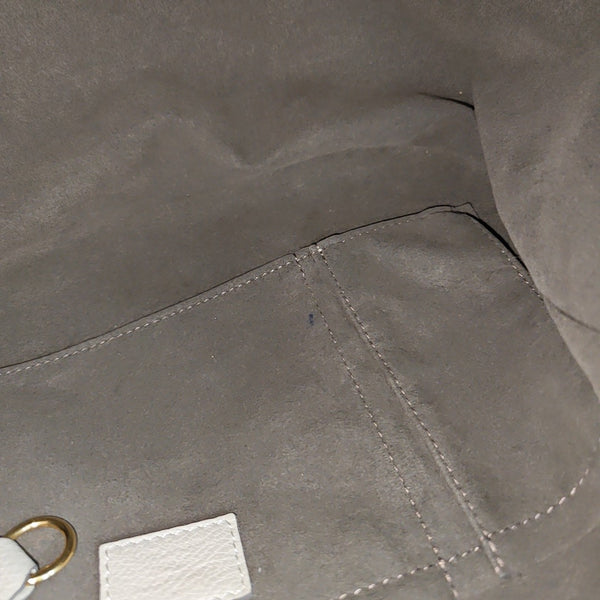 Monogram Calfskin Shoulder Bag White
