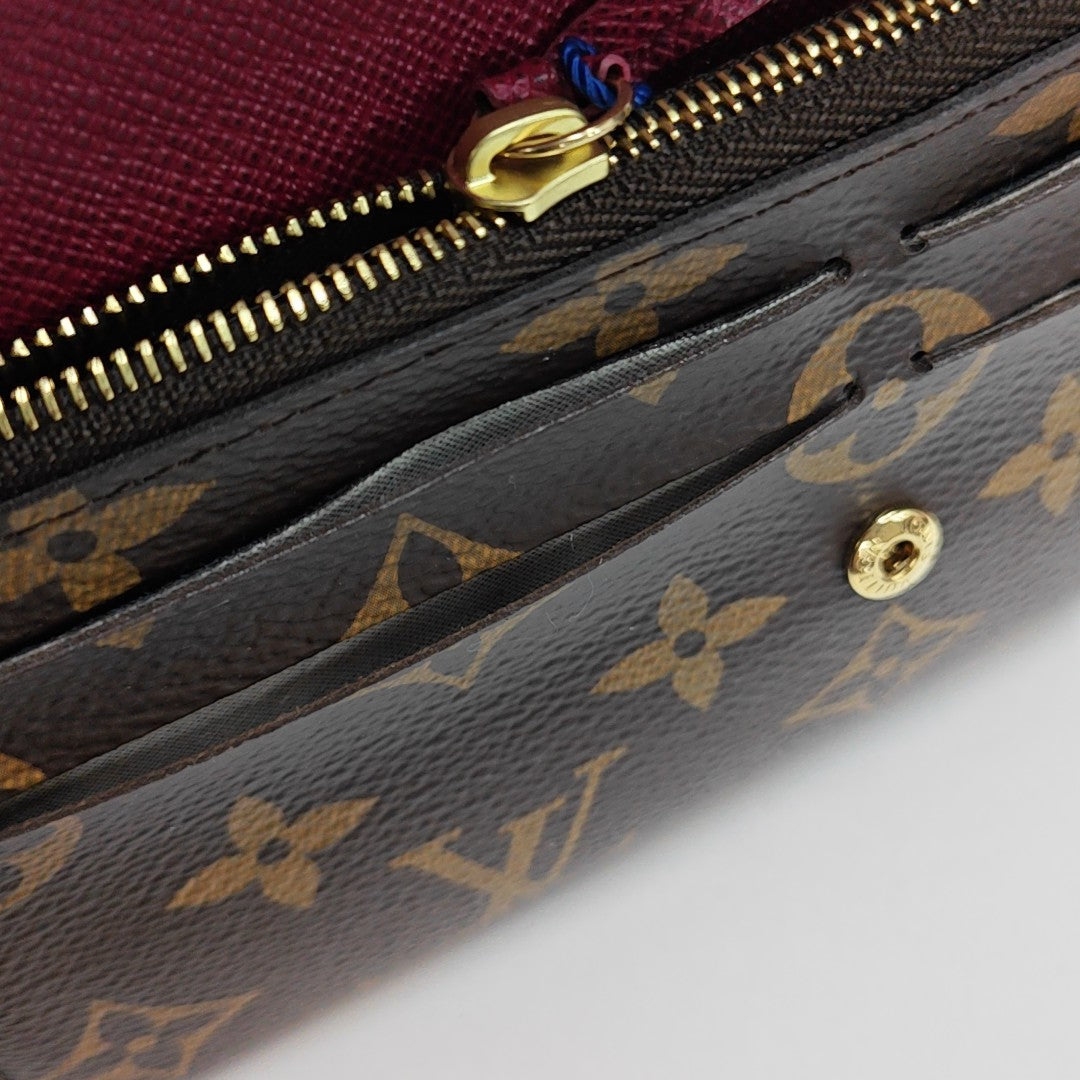 EMILIE Monogram Coated Canvas Brown Wallet