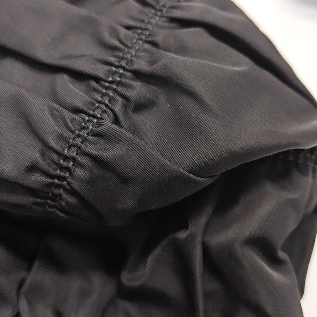 Nylon Top Handle Bag Black