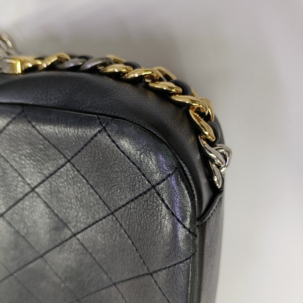 Quilted Calfskin Shoulder Bag Black