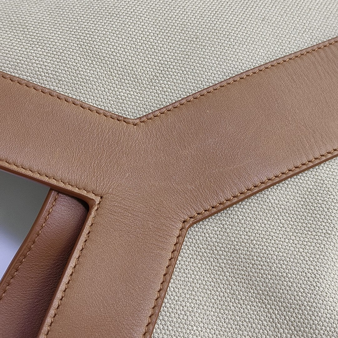 Y Quilted Canvas Beige