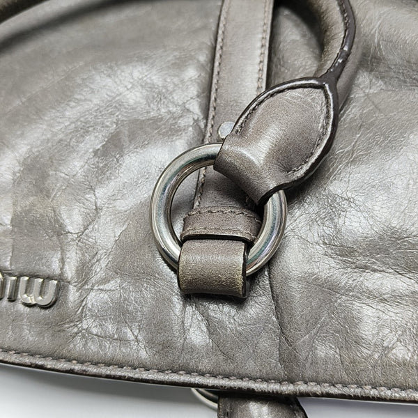 Shoulder Strap Calfskin Gray
