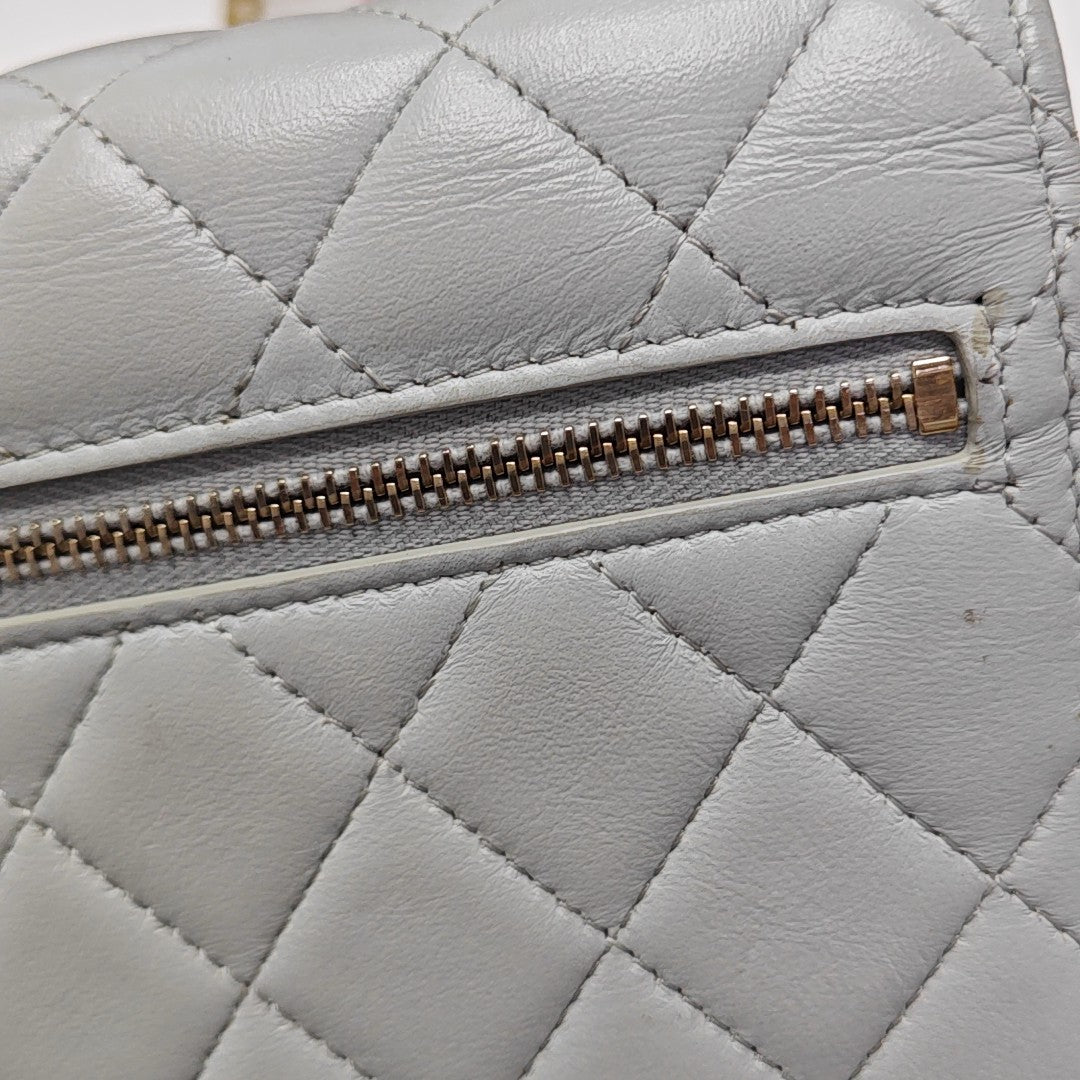 Quilted Lambskin Shoulder Bag Blue