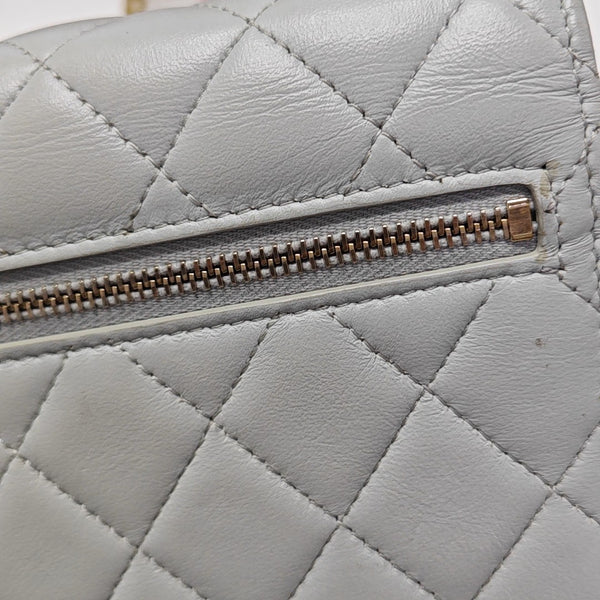 Quilted Lambskin Shoulder Bag Blue