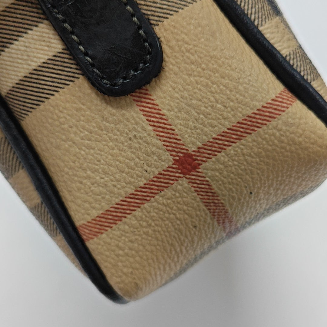 Coated Canvas Shoulder Bag Brown
