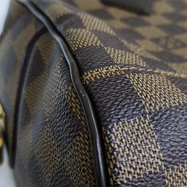 DUOMO Damier Ebene Coated Canvas Brown