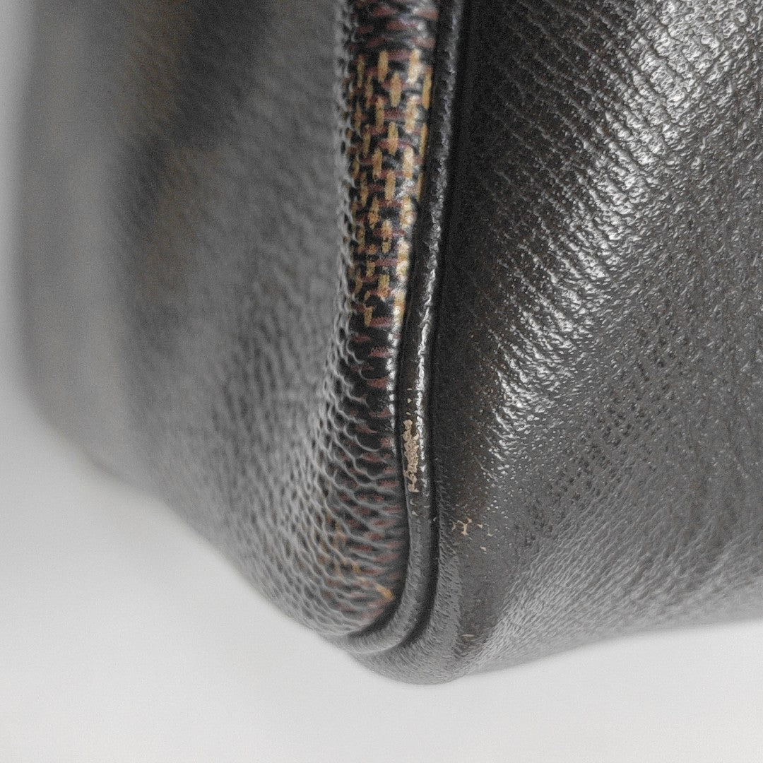 TROUSSE MAKE UP Damier Ebene Coated Canvas Brown