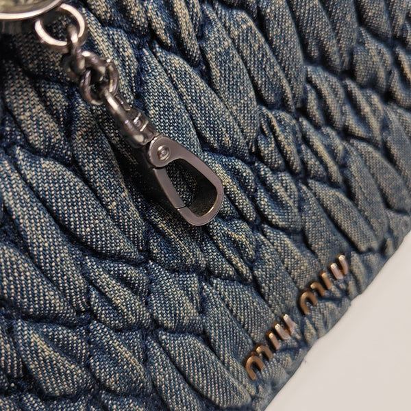 Crystal Quilted Fabric Blue
