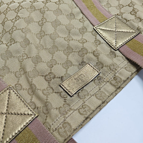 Monogram Canvas Tote Bag Beige