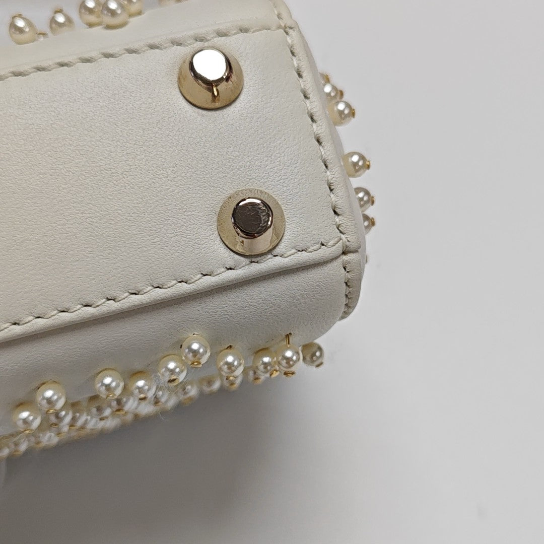 Lady Dior Super Mini Cannage Lambskin White