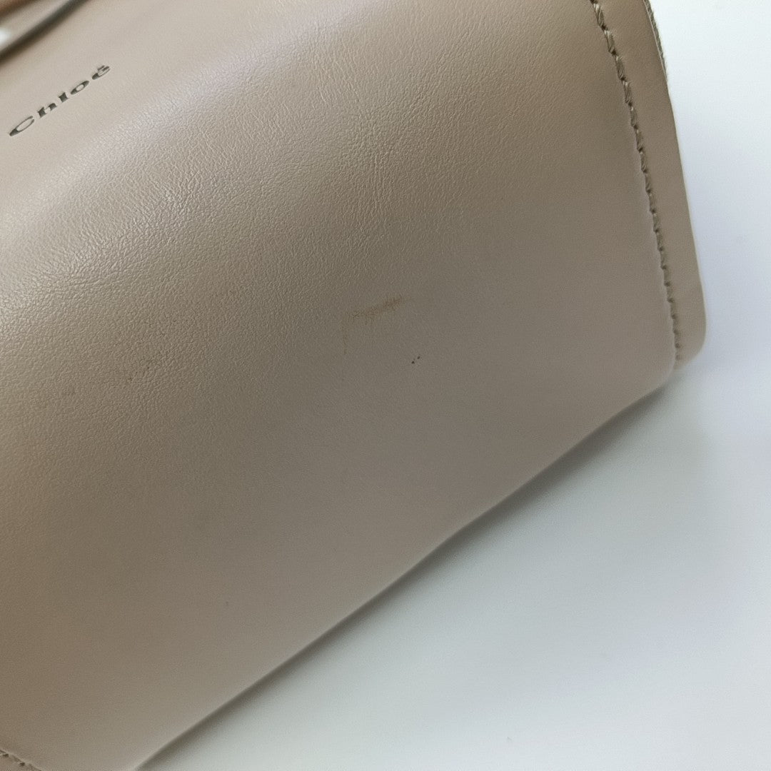 Leather Tote Bag Small Pink