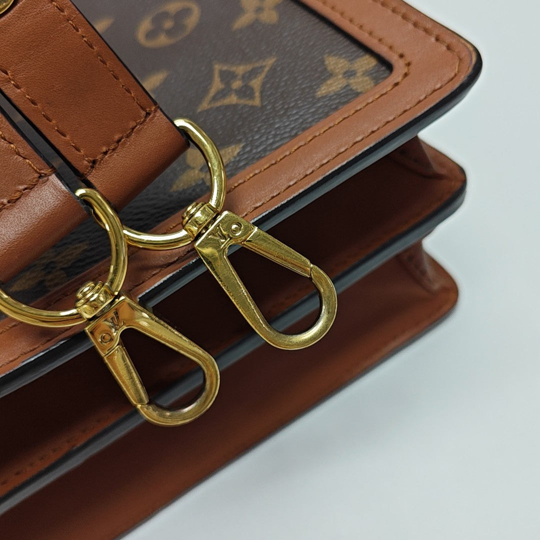 DAUPHINE MM Monogram Coated Canvas Brown