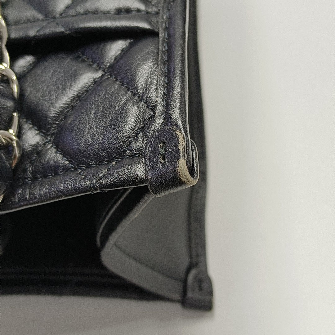 Quilted Calfskin Shoulder Bag Black