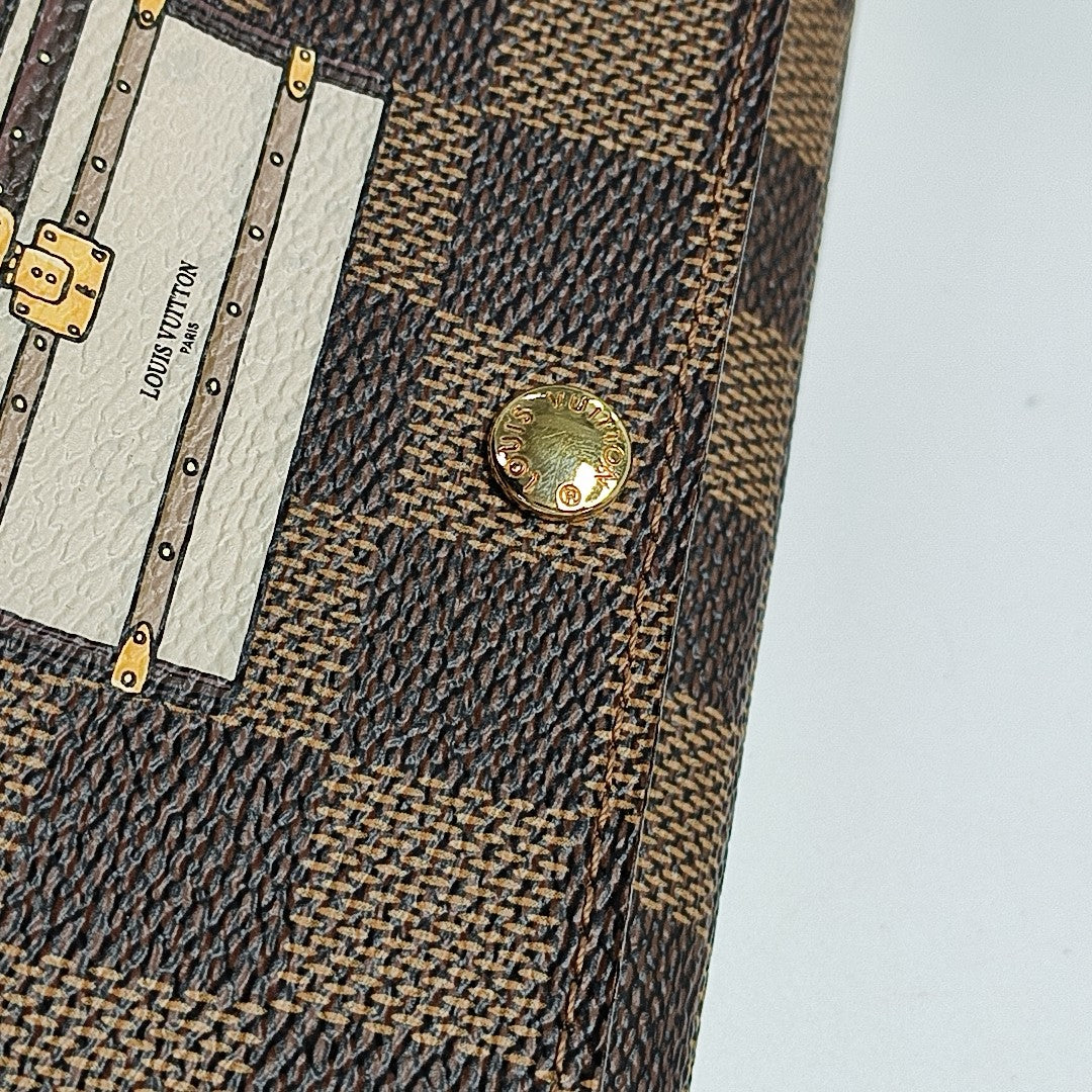 SARAH Damier Ebene Coated Canvas Brown