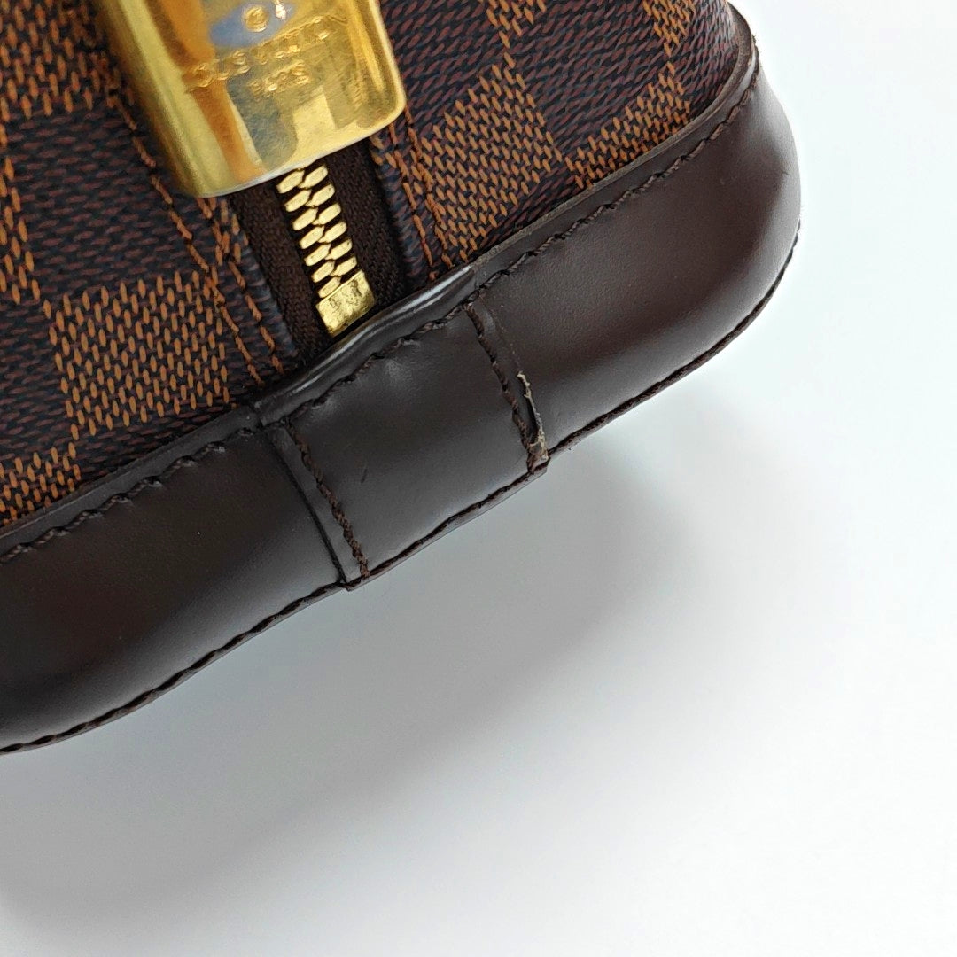 ALMA PM Damier Ebene Coated Canvas Brown
