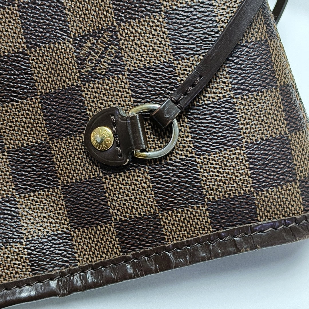 NEVERFULL MM Damier Ebene Coated Canvas Brown