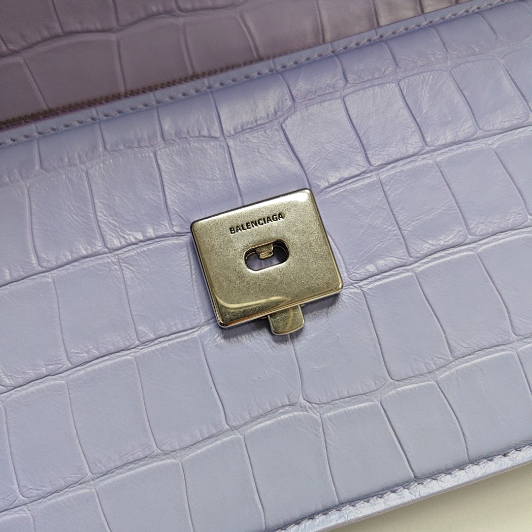 Calfskin Shoulder Bag Purple