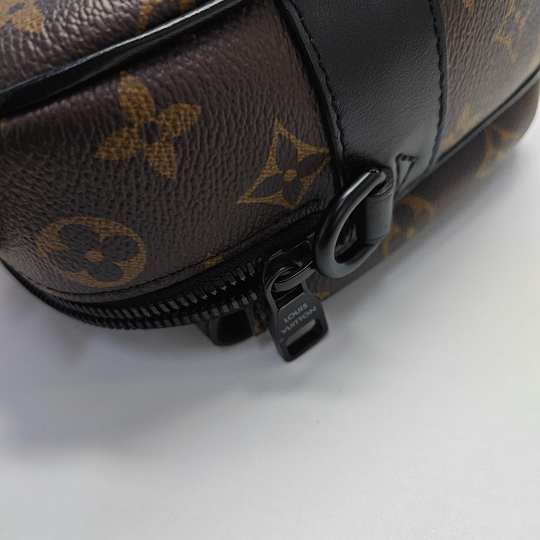 S LOCK Monogram Coated Canvas Brown