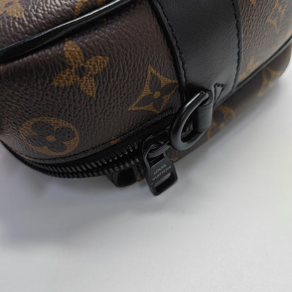 S LOCK Monogram Coated Canvas Brown