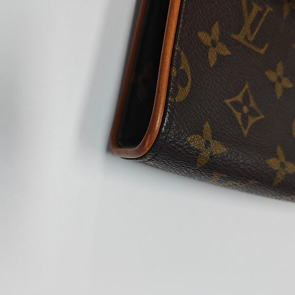 FLORENTINE Monogram Coated Canvas Brown