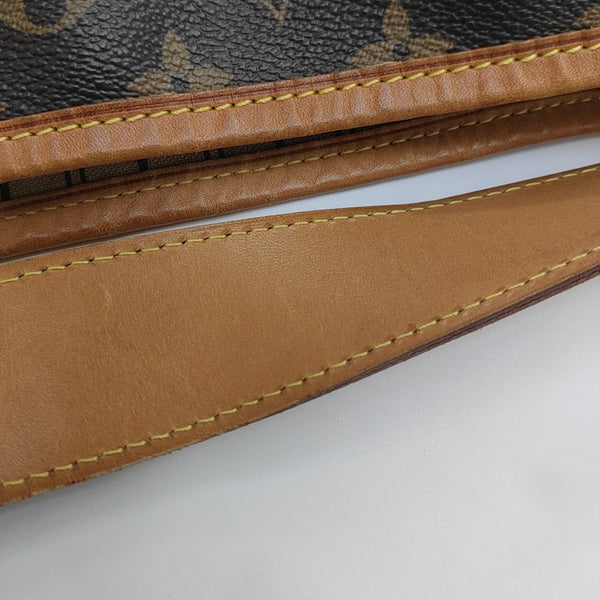 Monogram Coated Canvas Top Handle Bag Brown